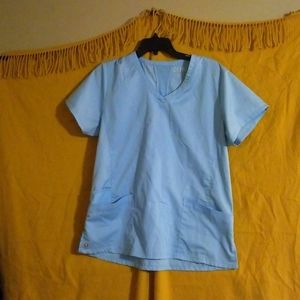 Eon large blue scrub top